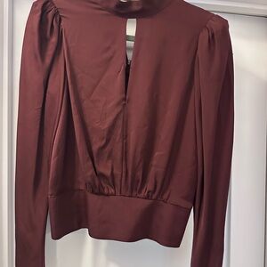Frame Denim Deep Burgundy Blouse
